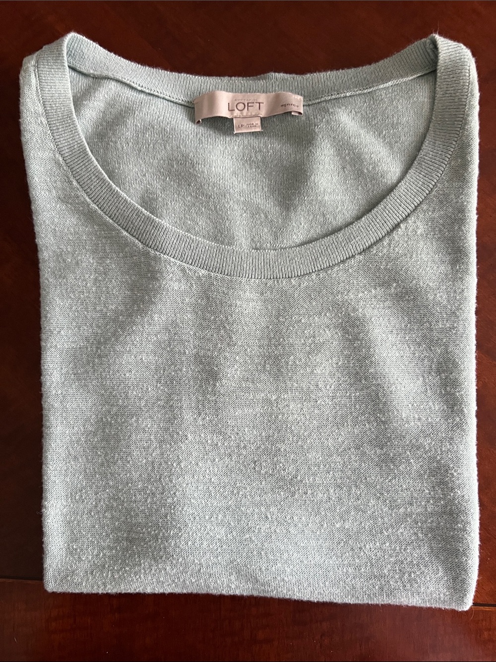 LOFT Mint Short-Sleeve Knit Top